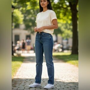 Londonjean denim straight high rise jean in size 12